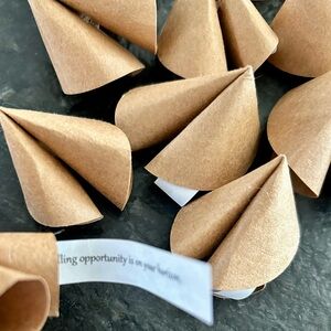 Paper fortune cookies set of 10 natural party wedding table decor favor boho